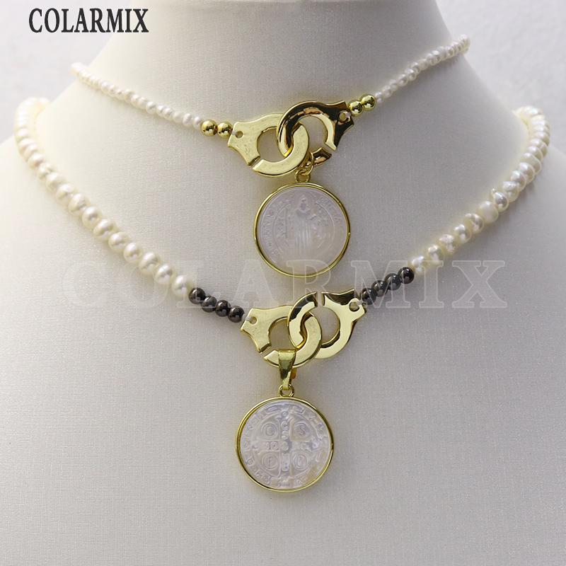 

5 strands Natural pearl necklace Shell San benito pendants multi kinds natural pearl necklace for women 9751