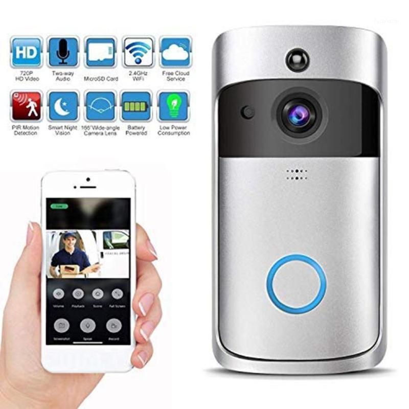 

Smart Wireless Wifi Doorbell 720p Silver Low-power Video Voice Call Doorbell Short-time Video Remote Active Wake-up1