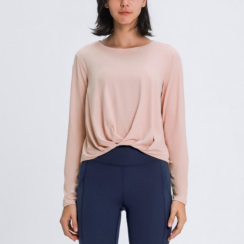 

Heyyoga Women Naked-feel Fabric Gym Workout Sport Long Sleeved Tops Cover Buttery-soft Fitness Athletic Yoga Long Sleeve Shirts, Black