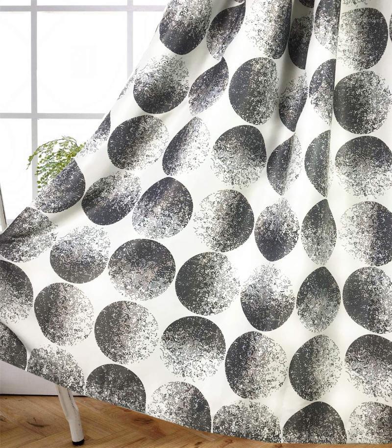 

Set Pixel Curtains for Living Room Room Darkening Circle Geometric Curtains for Bedroom1