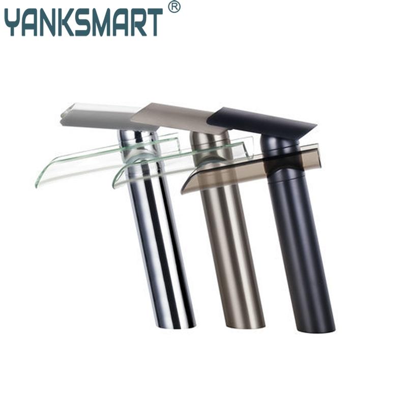 

Bathroom Faucet Basin Faucet Torneira Transparent Waterfall Bathroom Chrome Deck Mounted Single Handle Sink Faucets,Mixer &Taps