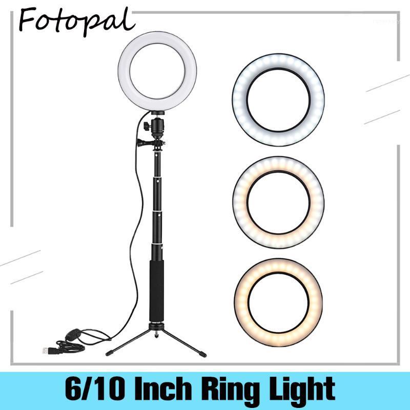 

Fotopal Video Light Dimmable LED Selfie Ring Light USB Ring Lamp Photography With Phone Holder Tripod Stand For Tik Tok1