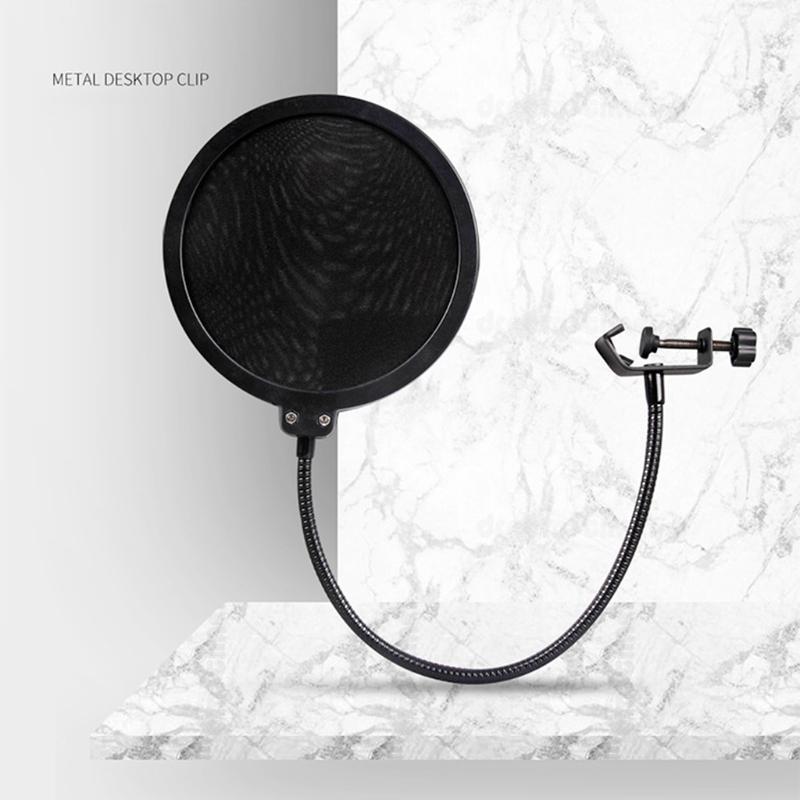 

Condenser Microphone Mic Suspension Arm Stand and Table Mounting Clamp Kit1