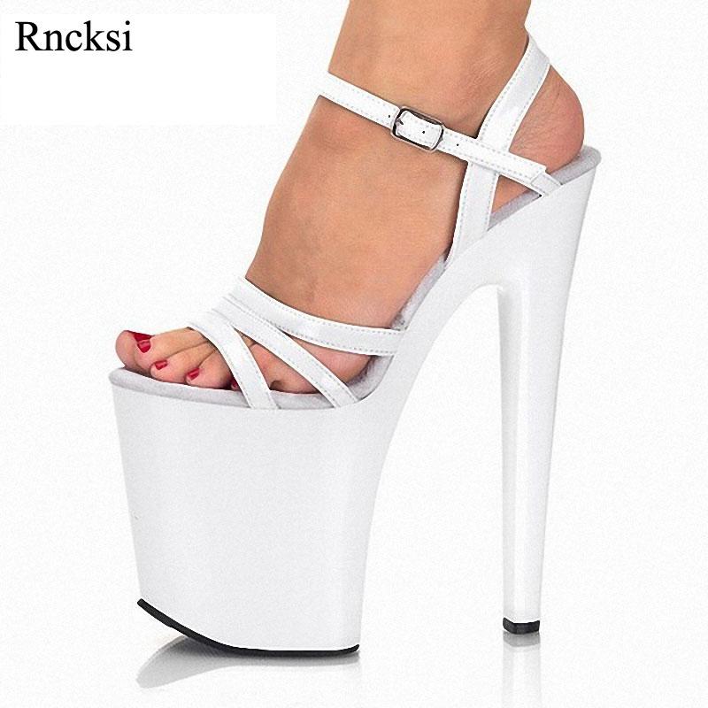 

Rncksi 20CM High Heel White Platforms Fashion Pole Model Dance Sandals Women's New Sexy Sandal Shoes Wedding Party Sandals Shoes