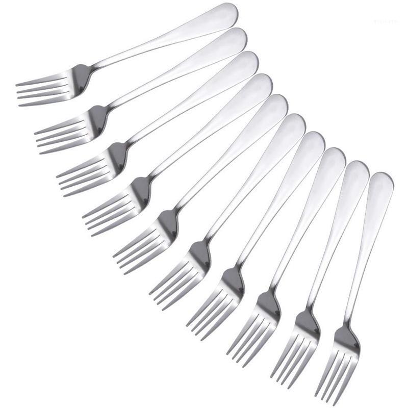 

10 PCS Fork Table Stainless Steel Steak Fork Forks Cutlery Dinner Table, Fruit Salad, Steak-18.5cm Total Length1