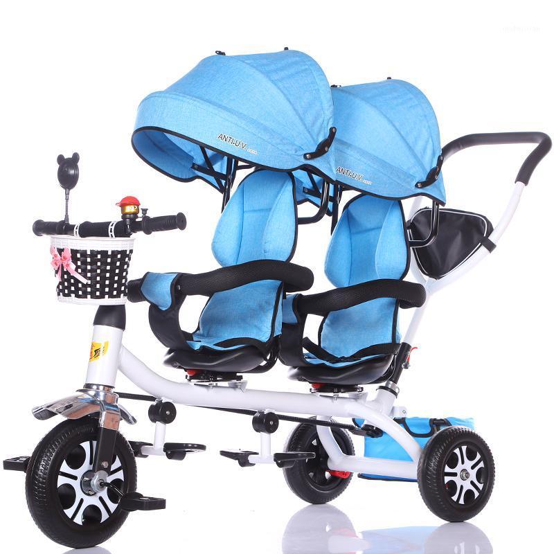 

Children's Tricycle Twin Babies Bicycle 1-7 Years Old twin stroller Babies Light carriage1