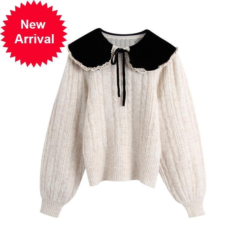 

Autumn 2021 New European Fashion New Feminine Trend Velvet Doll Style Paste Lace Garnish Ladies'sweet Nightgown Top KQB5, White