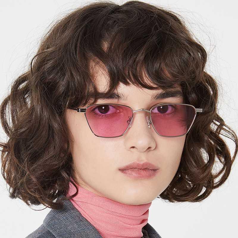 

Sunglasses Metal Small Frame Cat's Eye Jelly Color Marine Lens Ladies Fashion Simple Sunglasses1