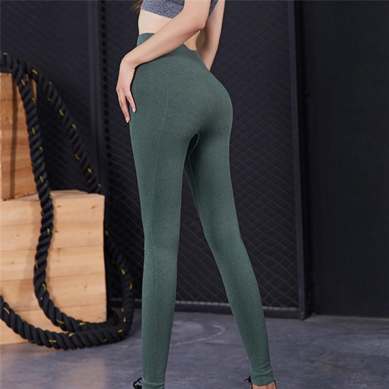 

Women High Elastic Fitness Sport Gym Leggings Yoga Pants Slim Running Tights Sportswear Sports Pants Trousers Clothing Seamless, Orange