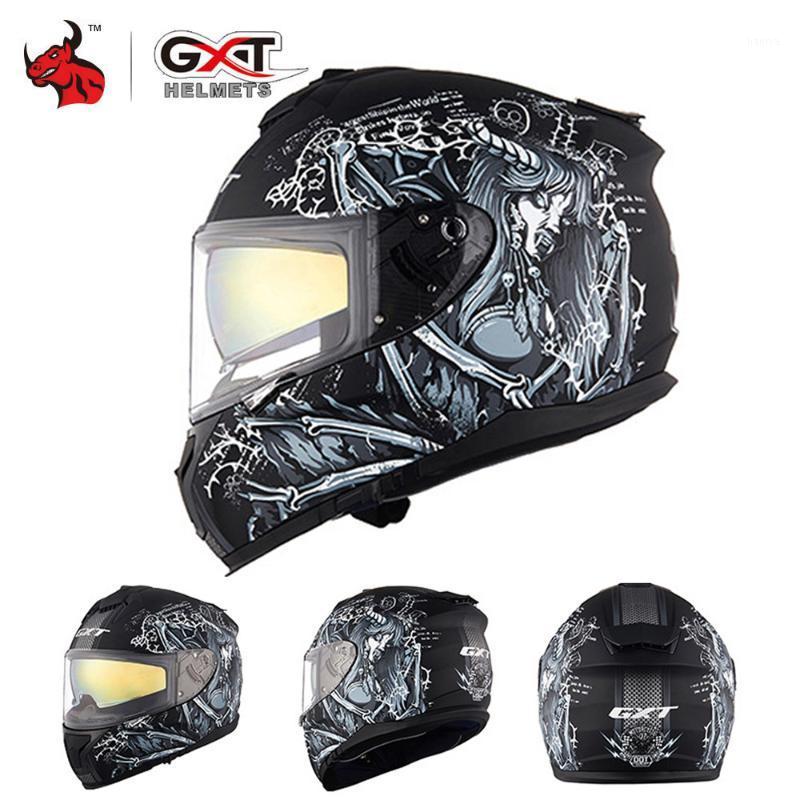 

GXT New Motorcycle Helmet Men Full Face Helmet Moto Riding ABS Material Adventure Motocross Motorbike DOT Certification1, A5