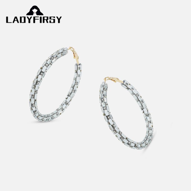 

Ladyfrisy Novo Gold and Silver Colour Hollow out Hoop Earring For Women Fashion Jewelry New Trendy Statement Wholesale