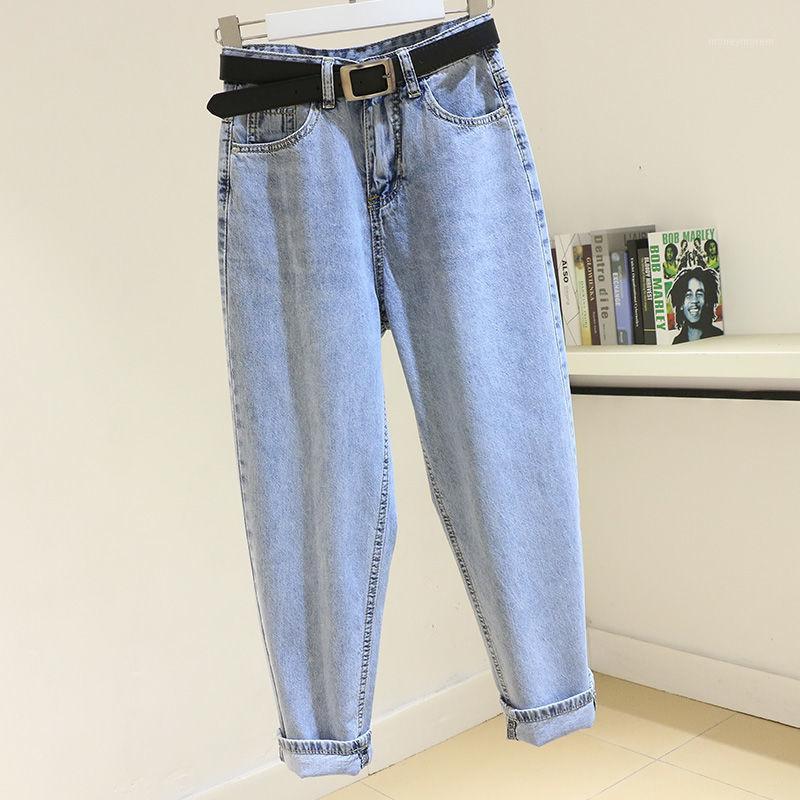 

2020 New Women' Clothing Jeans Washed Closing Cowboy Pants Femlae Fashion Causal Straight Denim Slim Basic Trousers E3101