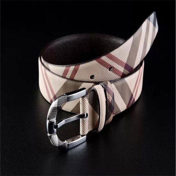 

luxury- top mens designer belts High quality jeans casual belt Mens plaid business belt