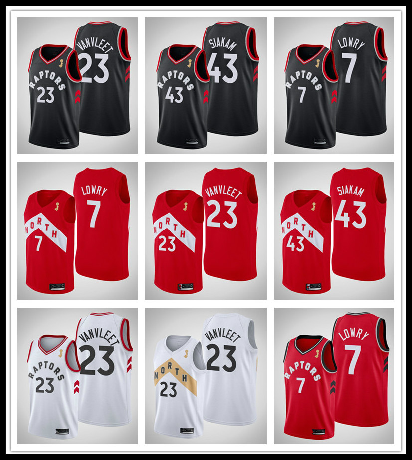 

Toronto Raptors Men Fred VanVleet 2019 Finals Champions City Jersey Pascal Siakam Kawhi Leonard Kyle Lowry S-XXXL, Black