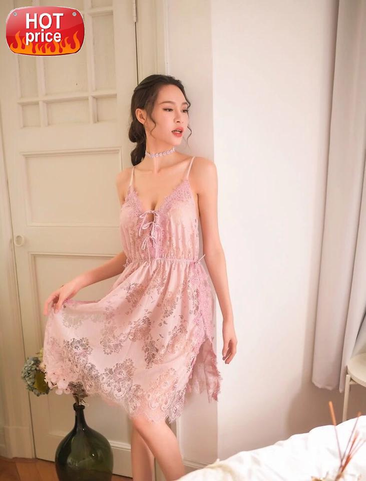 

Sexy Lingerie Women Temptation Nighties for Women Sexy V-neck Backless Sleeping Dress Lace Sling Nightgown Nightgowns #v96i, Black;white