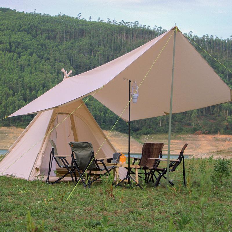 

Landwolf Outdoor Cotton/oxford Tent add sunshelter 3-4 People Camping Pyramid Canopy Top Camping Technology Cotton1