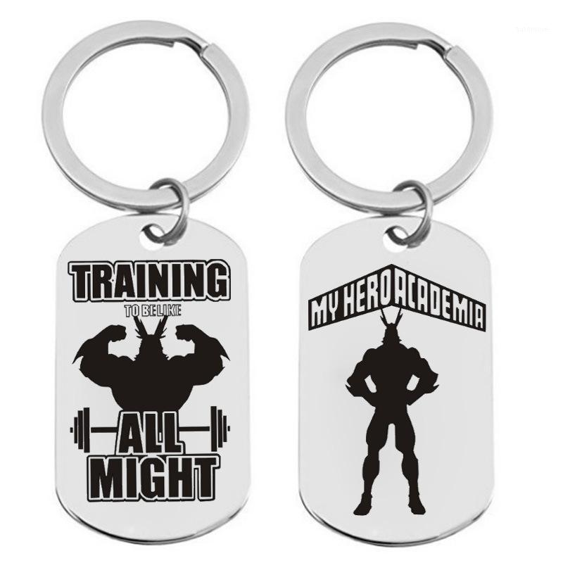

Man Key Chain All Might Keychain Women Chain for Pants Letter Key Holder Couples Keyring Party Ring Pendant Alloy Porte Clef1