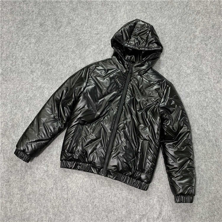 

Fashion Men Women Parkas Jacket Winter Solid Color Down Coat 20FW New Mens Streetwear Jackets with Letter Printed Clothing 2 Colors, Black