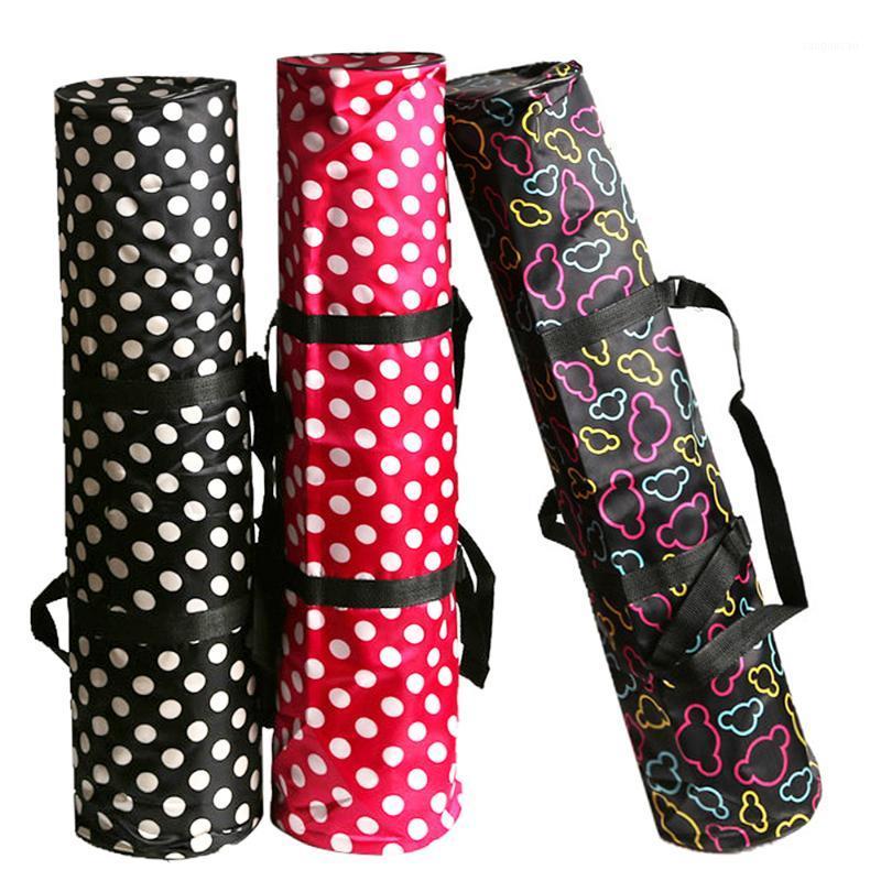 

68 * 16cm Printed Yoga Bag Backpack Gym Yoga Mat Bag Waterproof Pilates Adjustable Strap Accessories Fitness Equipment1, Red