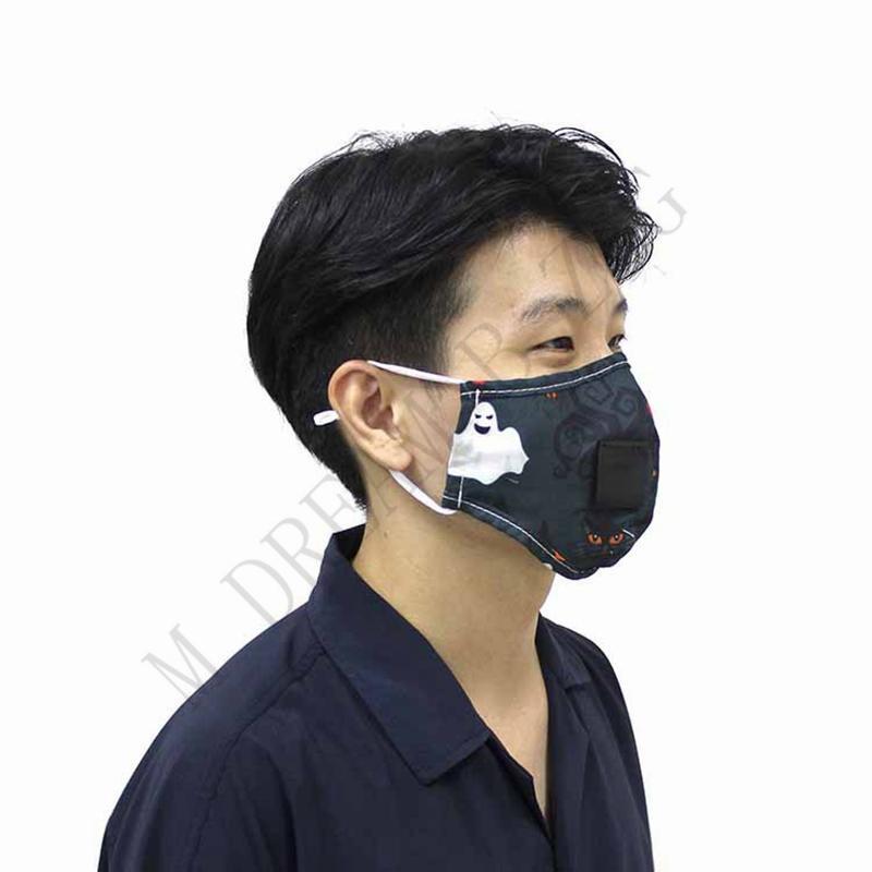 

Anti Dust for Party Masquerad face masks Halloween Drink Mask Face with Straw Open Ghost Pumpkin Printing Reusable Washable Mouth Masks