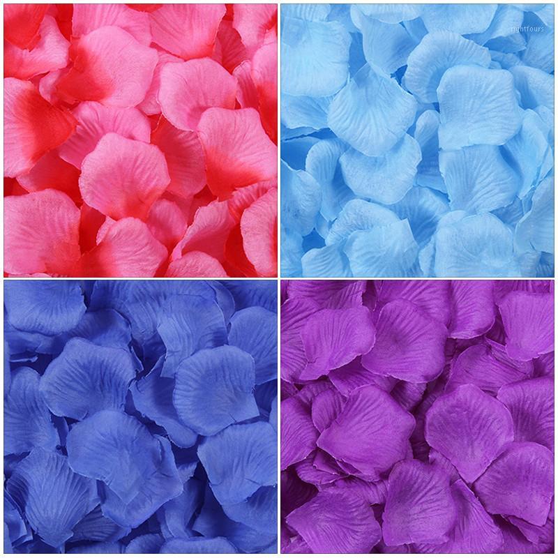 

100pcs Wedding Decoration Simulation Rose Colorful Scatter Confetti Silk Rose Petals Artificial Flower Wedding Accessories1, As shown20