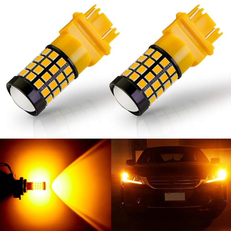 

2x Extremely Bright 1600Lm 3157 4157 3357 3457 3156 3056 3057 3157NA LED Bulbs Turn Signal Tail Brake Stop Light White Amber, As pic