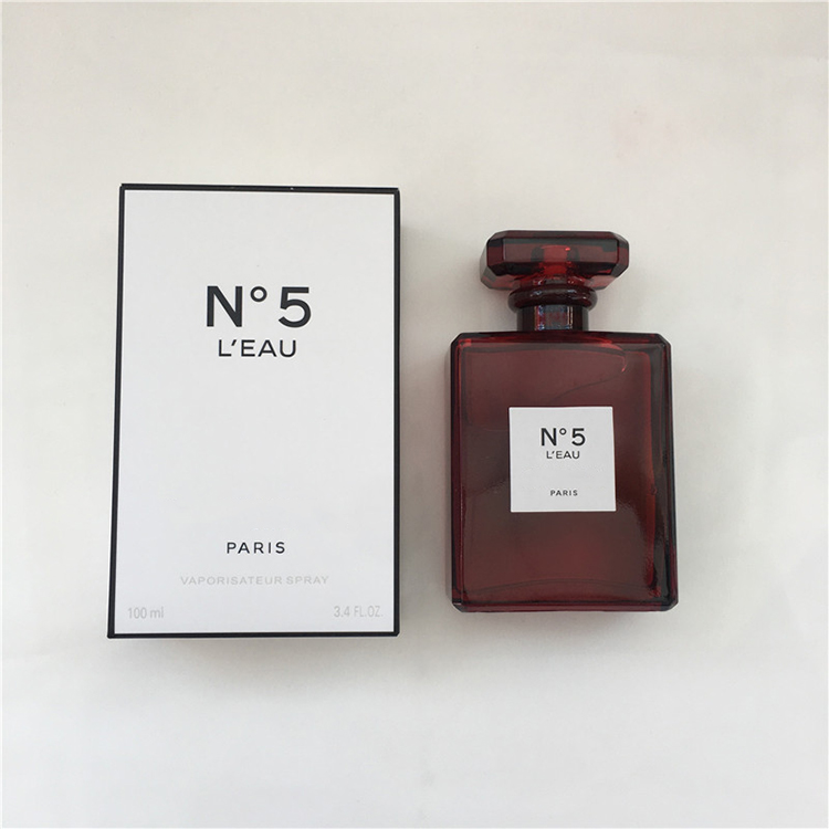 

No 5 Eau Red Edition 100ml Elegant Perfume for Women EDP Floral Aldehyde Rose Aroma Glass Bottle Long Lasting