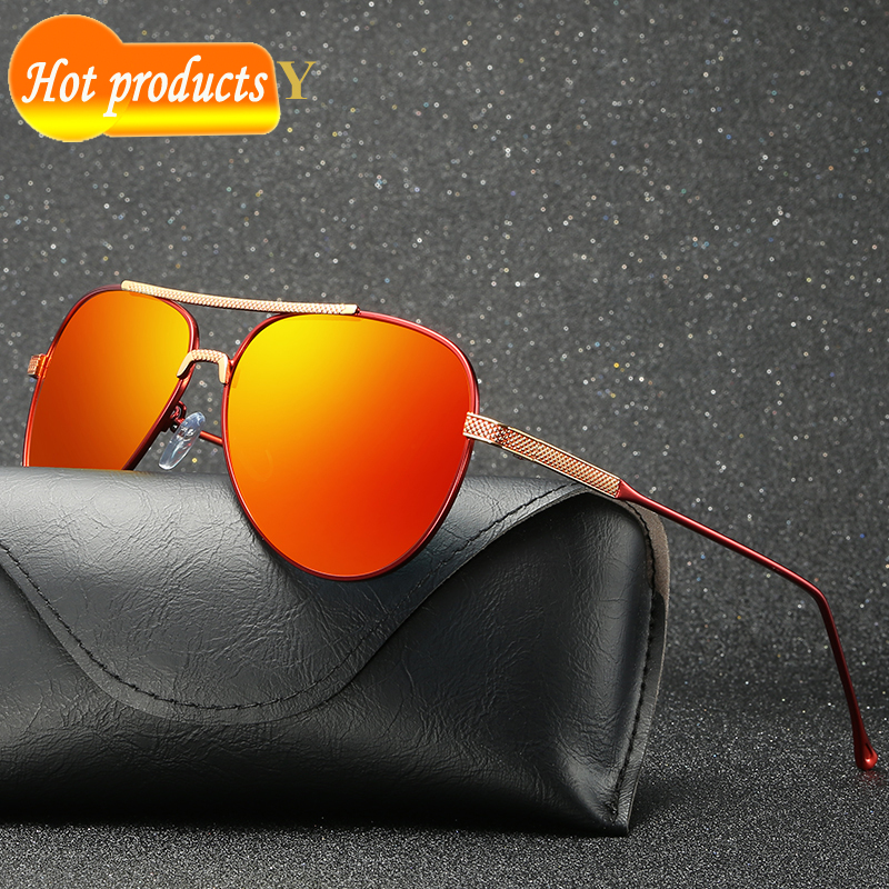 

2021 The New Yellow Lens Frame Uv400 Female Mirror 3 Blue/black/orange Sunglasses