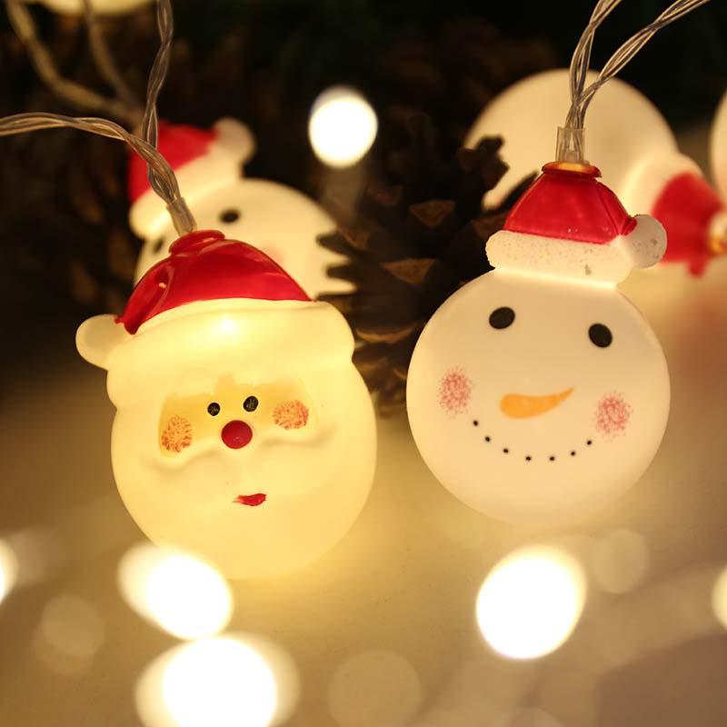 

1.5M 10LED String Lights Christmas Decorations for Home Cristmas Ornaments Snowman Xmas Garland Navidad 2020 Happy New Year 2020