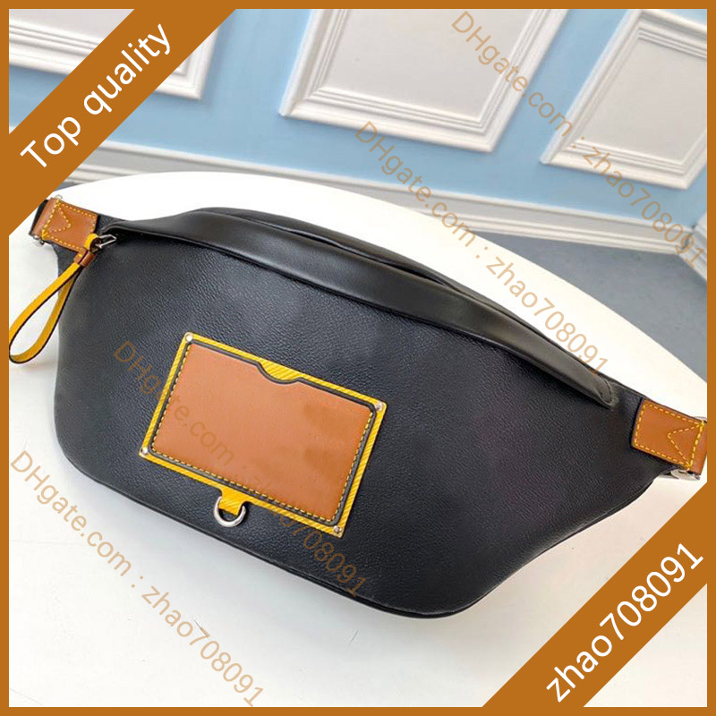 

5A Top quality men genuine leather waist bag leisure crossbody bags fashion Messenger bagss pockets with box A008, M44336