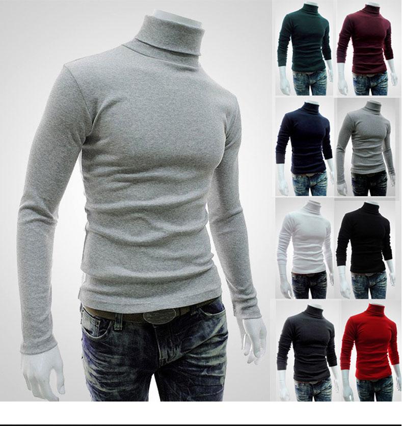 

2021 Winter New Men's Turtleneck Sweaters Black Sexy Brand Knitted Pullovers Men Solid Color Casual Male Sweater Autumn Knitwear, Purple