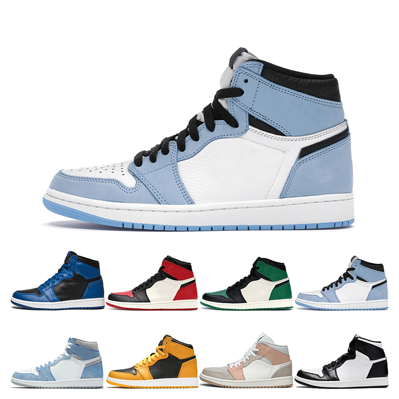 

1s basketball shoes men shoes jumpman 1 Dark Marina Blue black white Hyper Royal Milan Bred Patent womens mens trrainers sports sneakers size 5.5-12