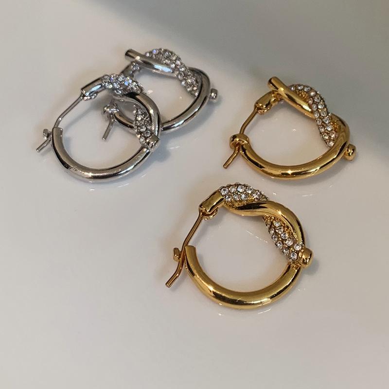 

Stud Fashionable Texture Interweaved With Twist And Earrings