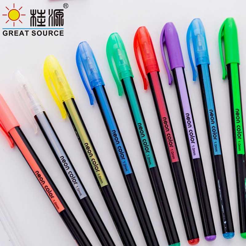

24 Colors Glitter Highlighter Colorful Ink Pen DIY Pen Metal Tip Color Pen( 10 Sets)1