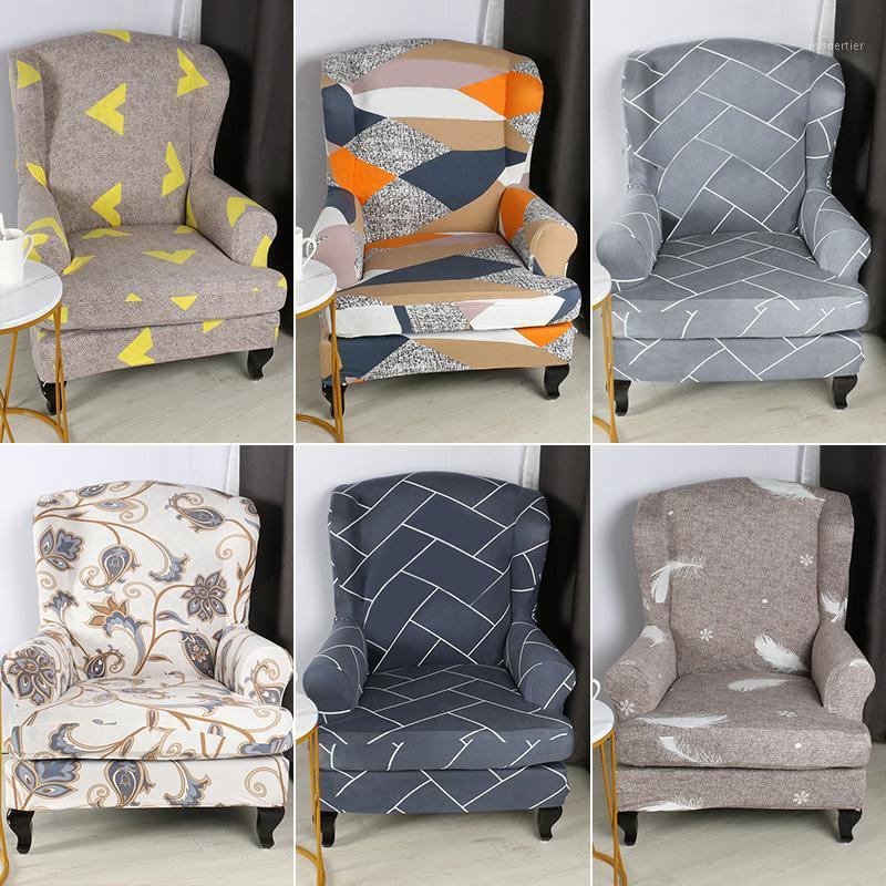 

Wingback Armchair Cover Sloping Arm Wing Back Chair Cover Stretch Armrest Chair Covers Elastic Slipcovers for Wedding Banquet1