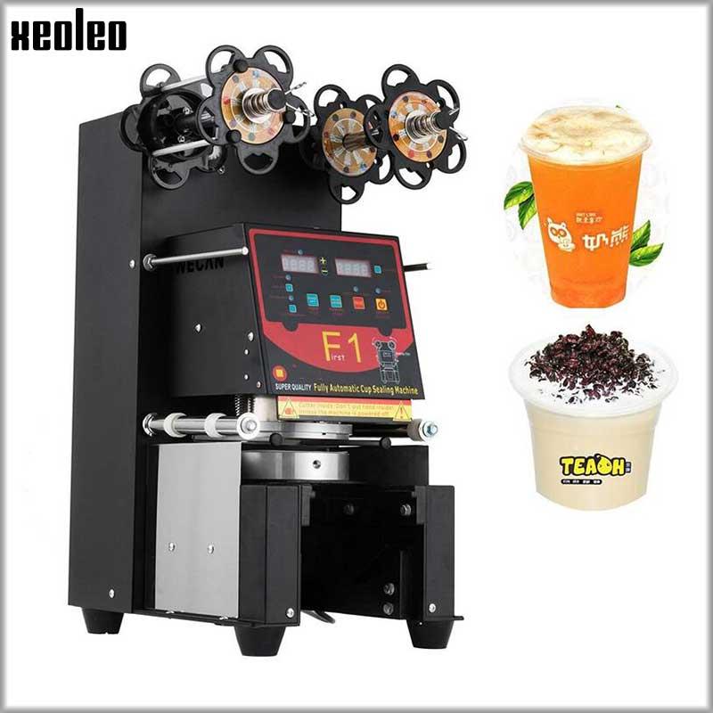 

Xeoleo Full Automatic Cup sealing machine Bubble machine Cup sealer For 90/95/98/120mm PP/PET/Paper/PLA Cups Customerzid