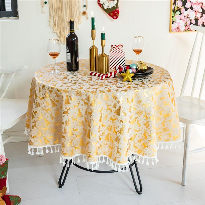 

Fashion Christmas Tree style Decorative Linen Tablecloth With Tassels Rectangular Wedding Dining Table Cover Table Cloth1, Green tree