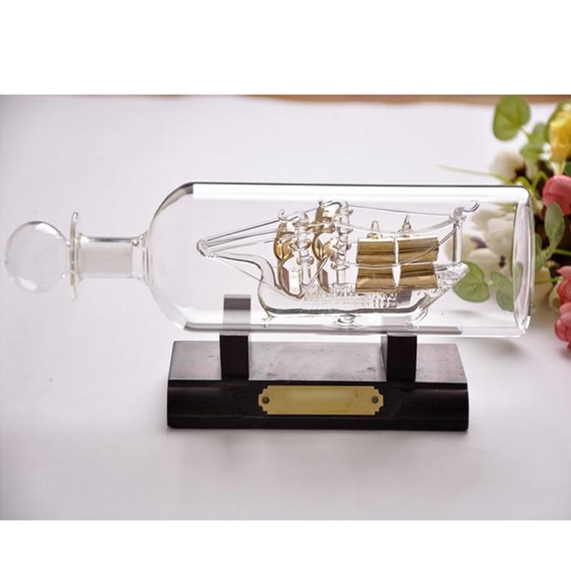 

Decorative Sailing Boat in Bottle Ship Glass Office Hall Living Room Home Decoration Creative Birthday Gifts Presents Figurines