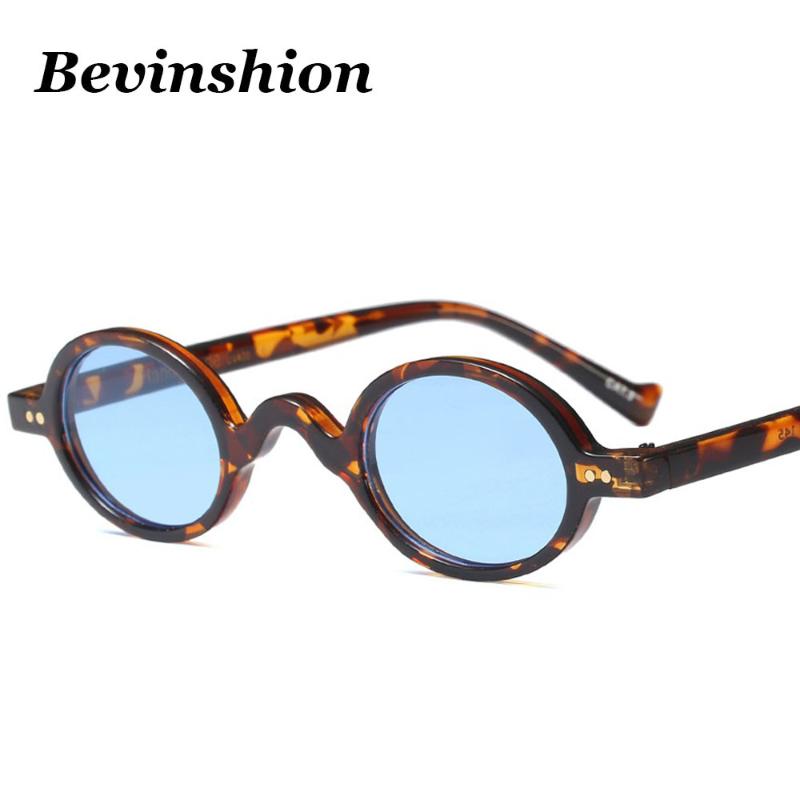 

New Chic Elegant Round Sunglasses Women Fashion Vintage Luxury Ladies Sun Glasses Female Small Punk Glasses Male Pink Blue Lens