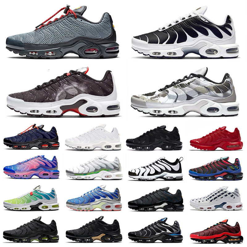 Oreo tn plus se mens Outdoor shoes Toggle Lacing grey Brushstroke camo Supernova triple black white volt trainers men sports sneakers 40-46