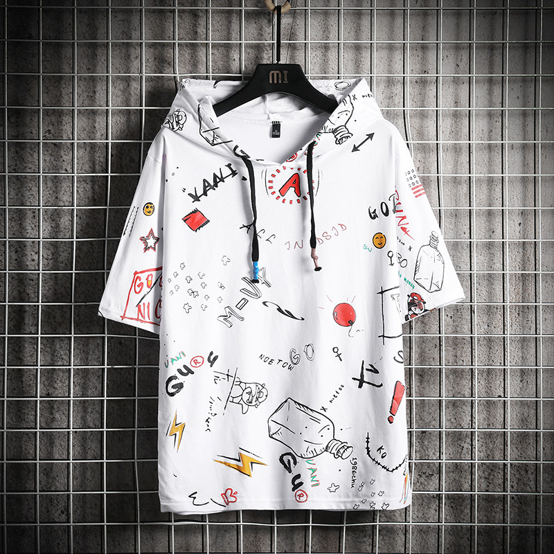 

Men's Hoodies 2020 Summer Short Sleeves Anime Sweatshirt Male Hip Hop Harajuku Japanese Streetwear White Hoodie Men, Yellow hoodie men