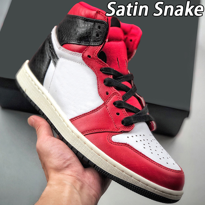

Basketball Shoes 1s Man Woman Mens Sneakers High Satin Snake Chicago UNC Hyper Royal Dark Mocha University Blue Smoke Grey Shadow Men women Trainers