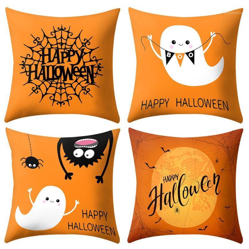 

4pcs Halloween Print Pillow Case Polyester Sofa Car Cushion Cover Home Decor Pillowcover Decorations For Home Funda Cojin 9171