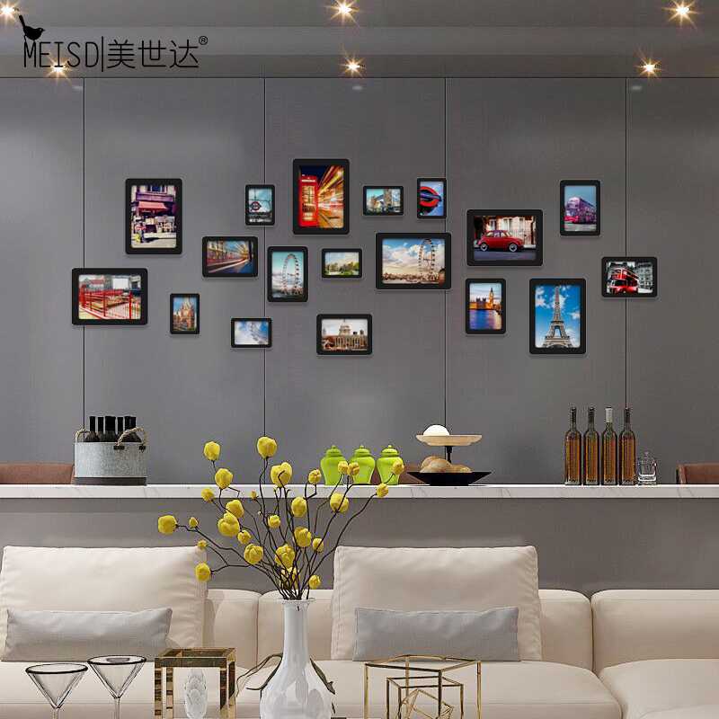 

Free Shipping Acrylic Family Wall Photo Frames Sets Only Modern Mirror Stickers Frames for Picture Wall Art Poster Home Decor