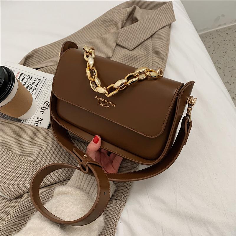 

Fashion Women's 2021 New Simple Chain Messenger Bag Version Of Versatile Shoulder Unusual Bag, Black