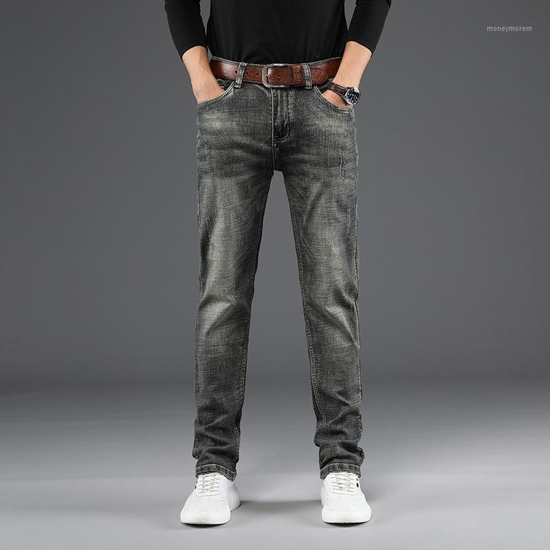 

2020 New Men's Slim Jeans Fashion Stretch Retro Old Jeans Male Denim Trousers High Quality Pants Black Blue Pantalones Hombre1, 801 black