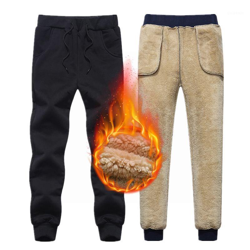 

Plus Size 8XL Men's Winter Pants Plus Velvet Elastic Thicken Warm Sports Casual Trousers Male Thermal Fleece Pants CYF1151, Black