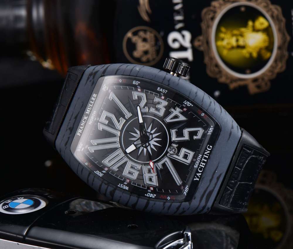 

fashion selling 2020 carbon fiber hot FM men's Leather Busins Seri Watch