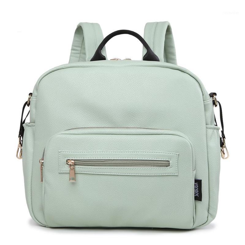 

Soboba Stylish Green Diaper Backpack for Mother Baby Care Nappy Changing Bag Fashion Waterproof Maternity Backpack for Baby1