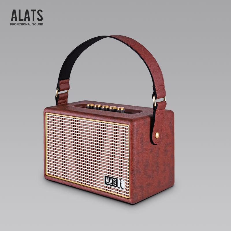 

Wood Speaker Bluetooth 5.0 Portable Top Luxury Leather HiFi Lossless Wireless AUX FM Desk Louderspeaker Music Subwoofer